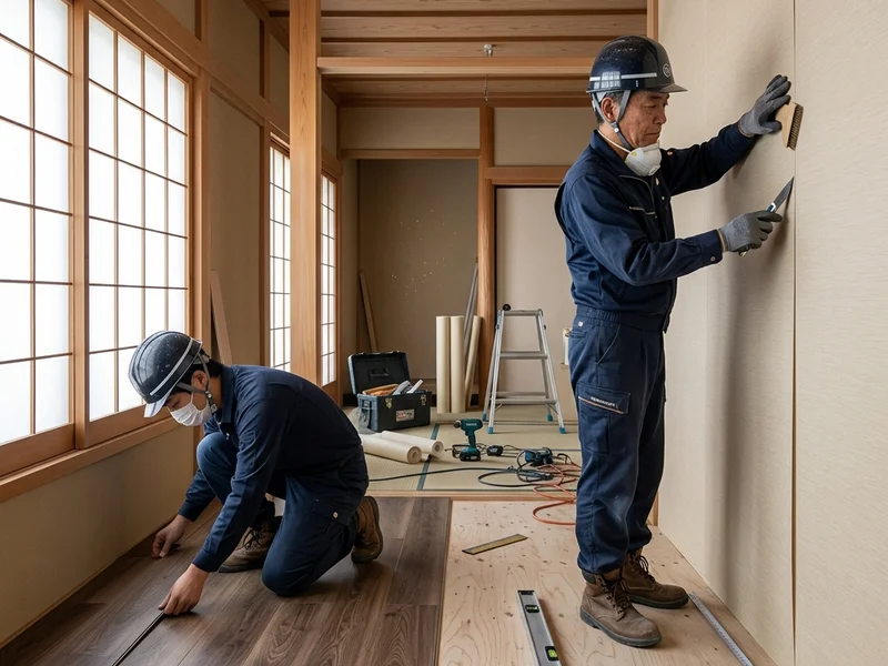 札幌近郊のクロス張替・床仕上げの内装施工事例