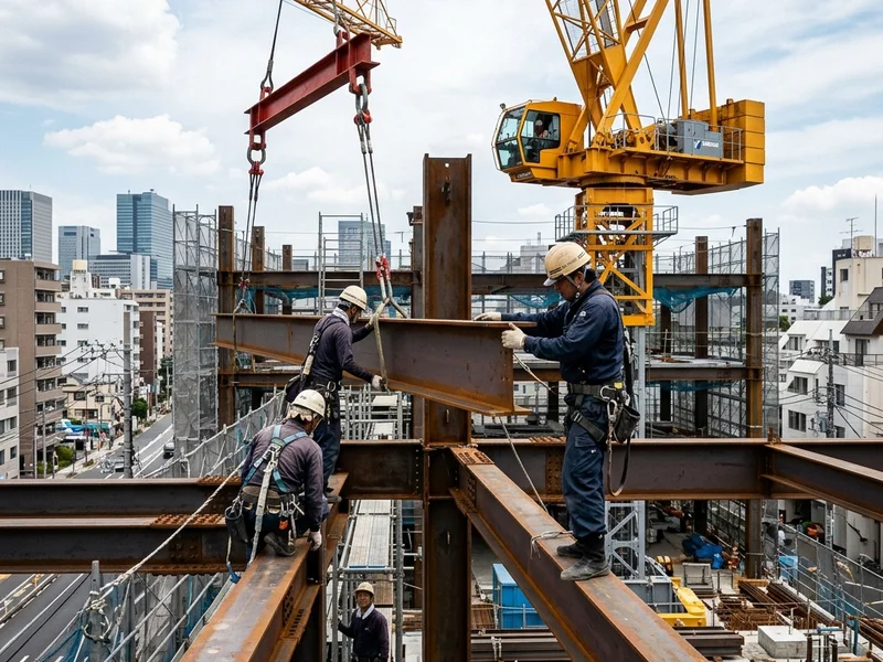 札幌近郊の鉄骨建方・重量とびの施工事例