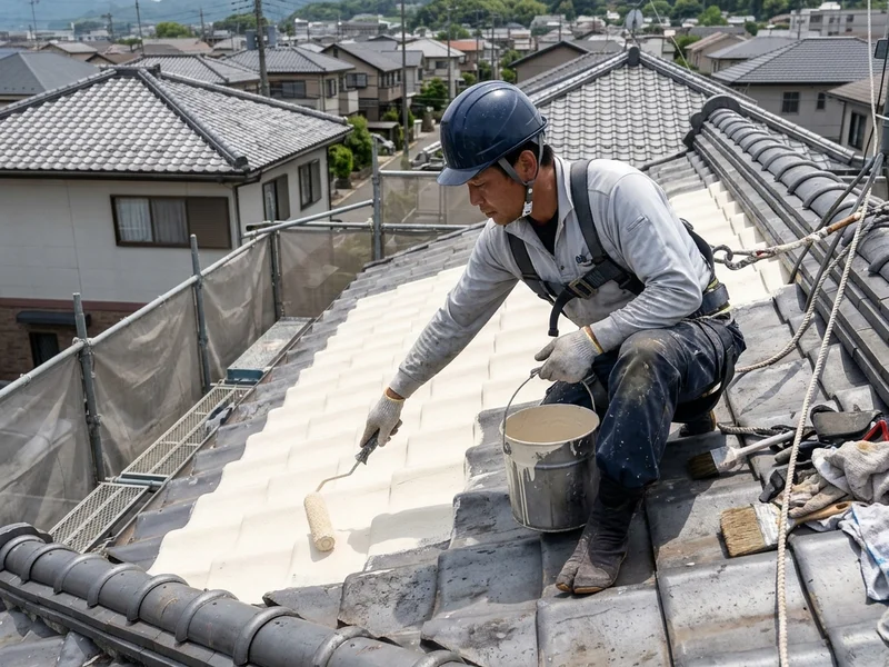 札幌近郊の戸建て屋根塗装の施工事例