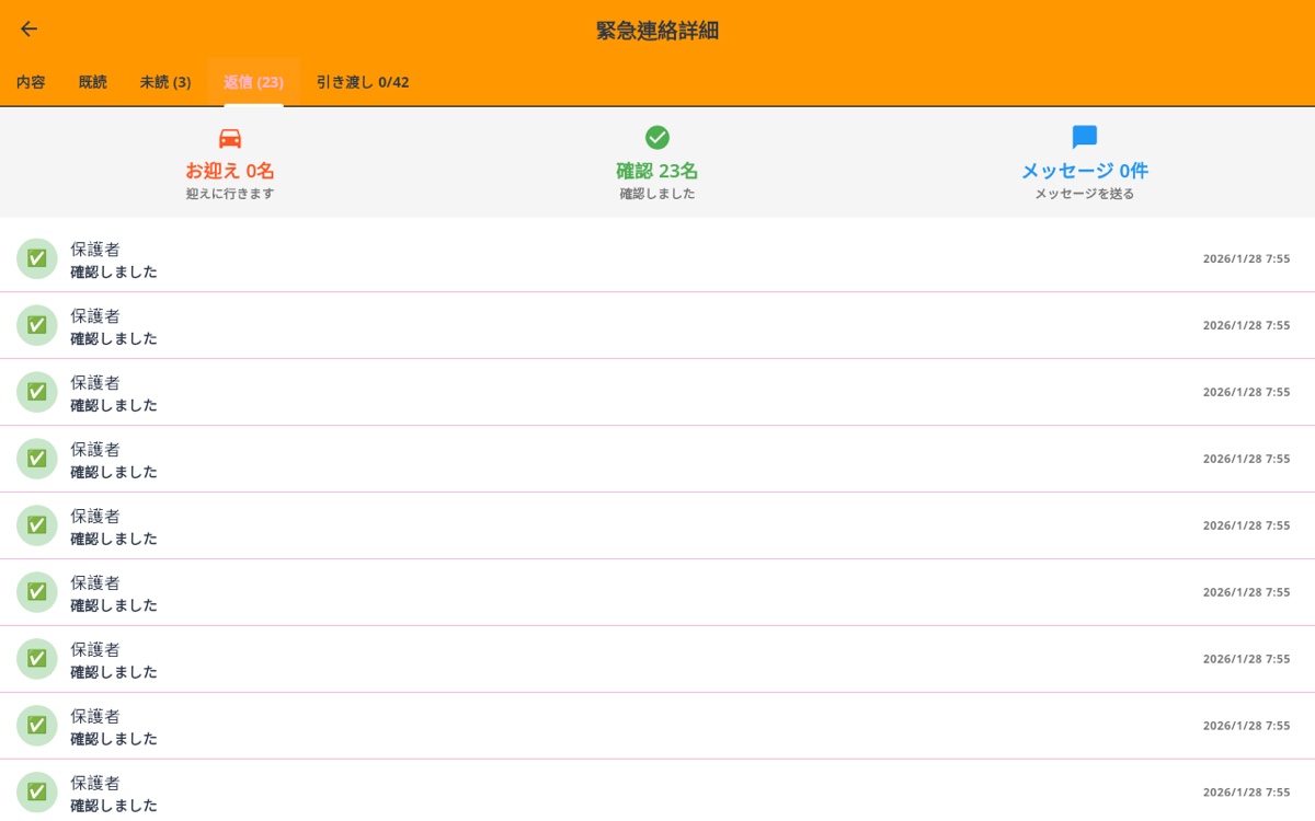 返信の集計
